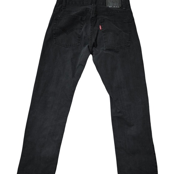Levi's 511 Slim Fit Jeans Black Stretch Denim Men's 28x28 Dark Wash Classic - Picture 7 of 10